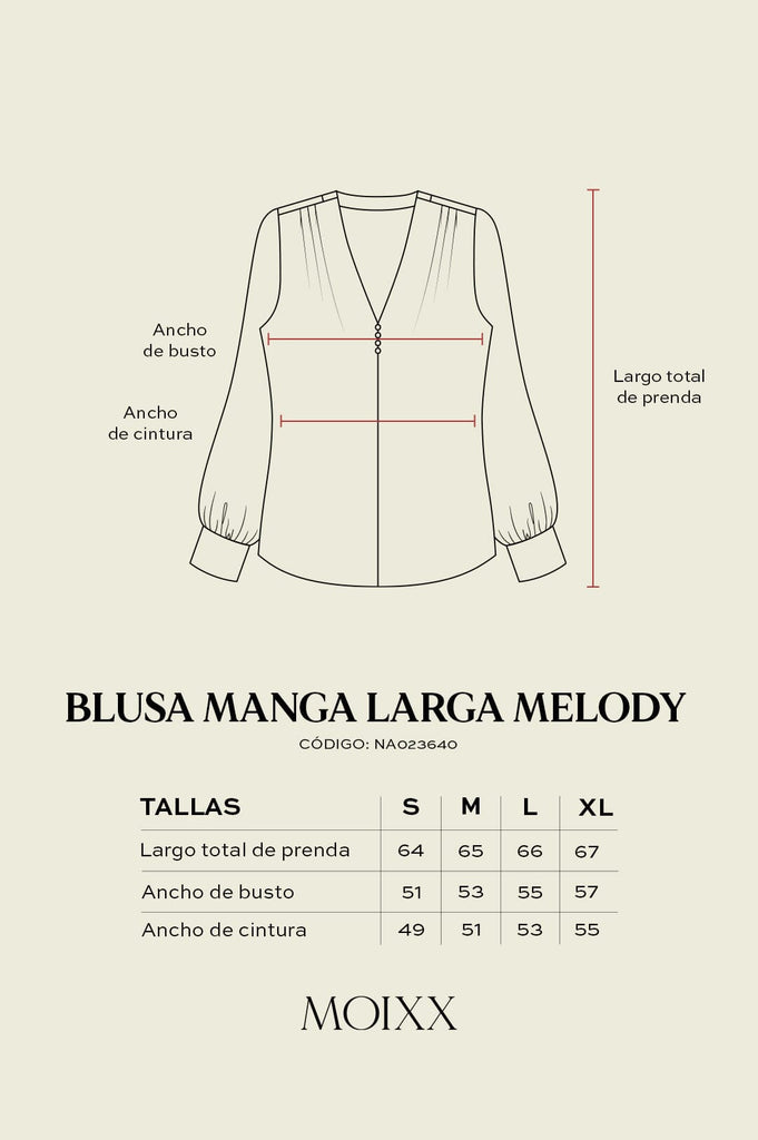 Blusa Manga Larga Melody BLUSAS MOIXX 