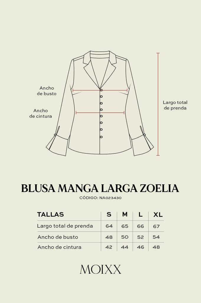 Blusa Manga Larga Zoelia BLUSAS MOIXX 