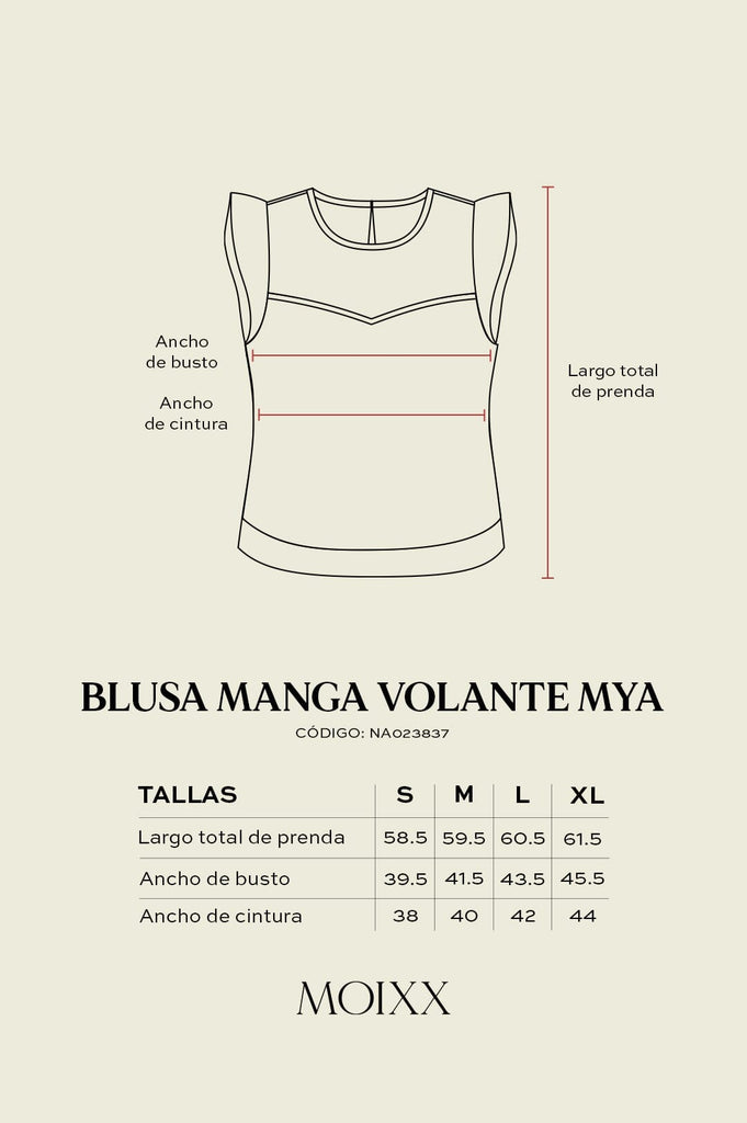 Blusa Manga Volante Mya BLUSAS MOIXX 