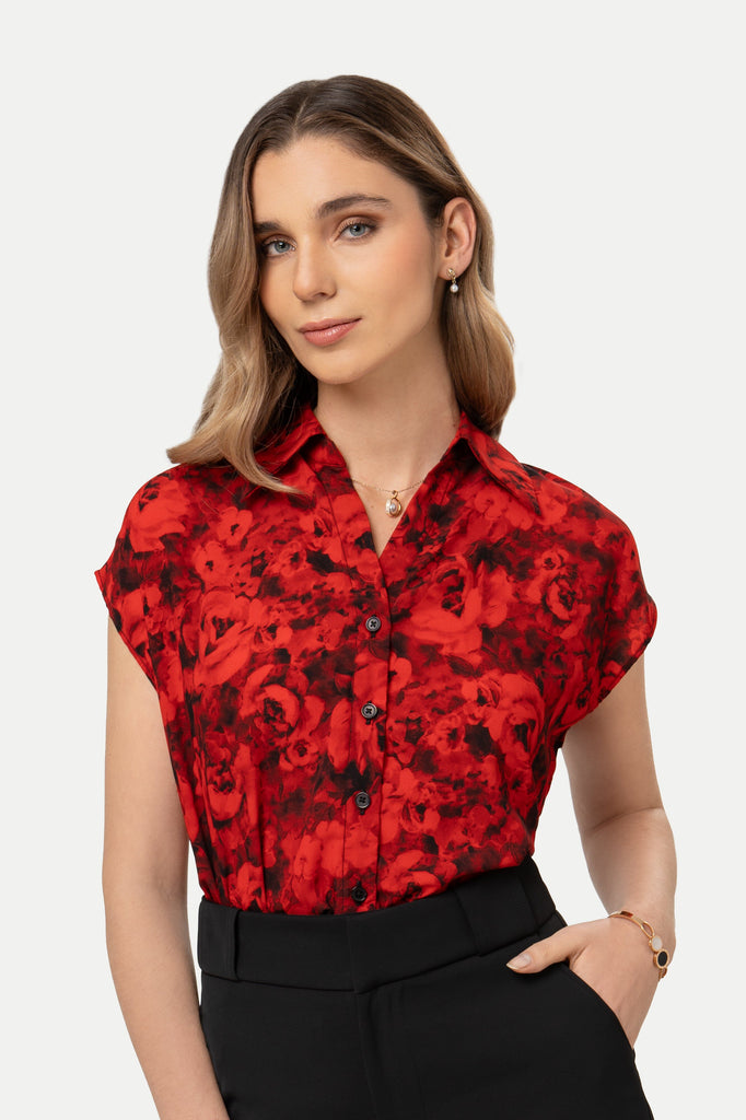 Blusa Manga Corta Wanda BLUSAS MOIXX Rojo S 