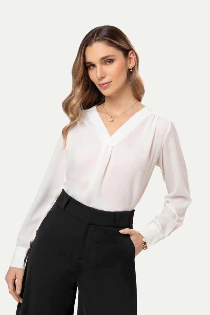 Blusa Manga Larga Jessy BLUSAS MOIXX Blanco S 