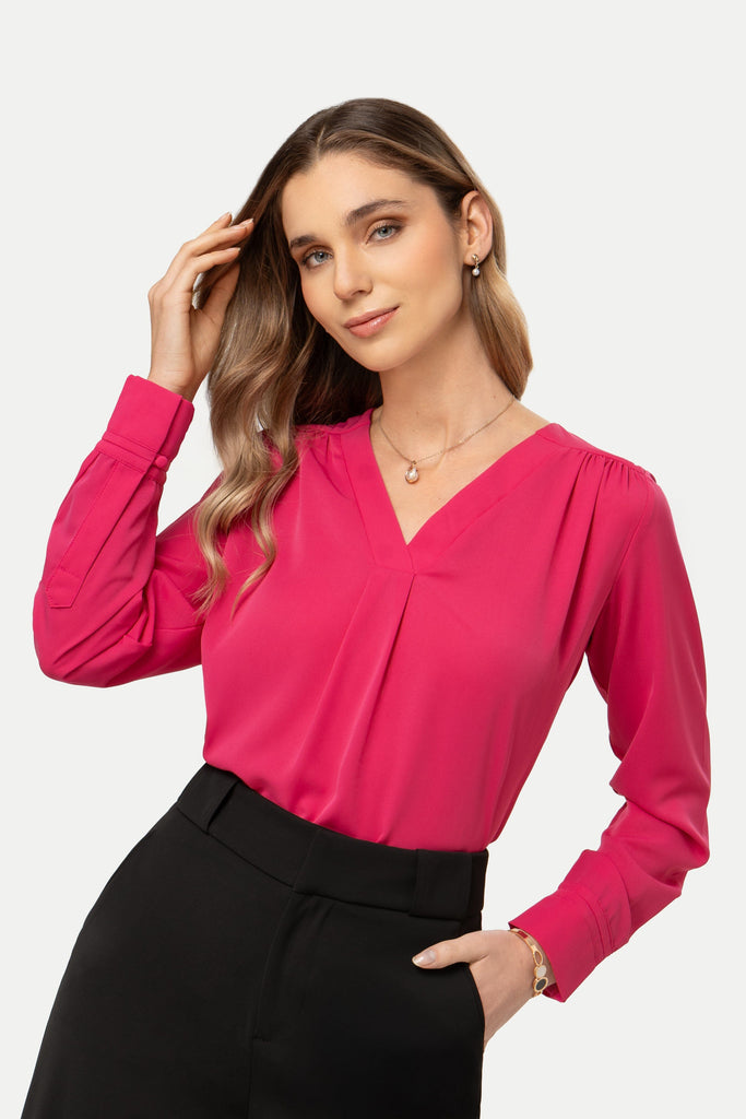 Blusa Manga Larga Jessy BLUSAS MOIXX Fucsia S 
