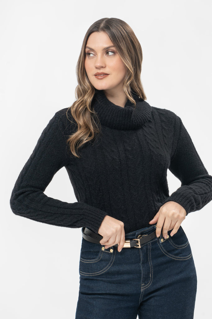 Chompa Cuello Tortuga Miranda CHOMPAS MOIXX Negro S 