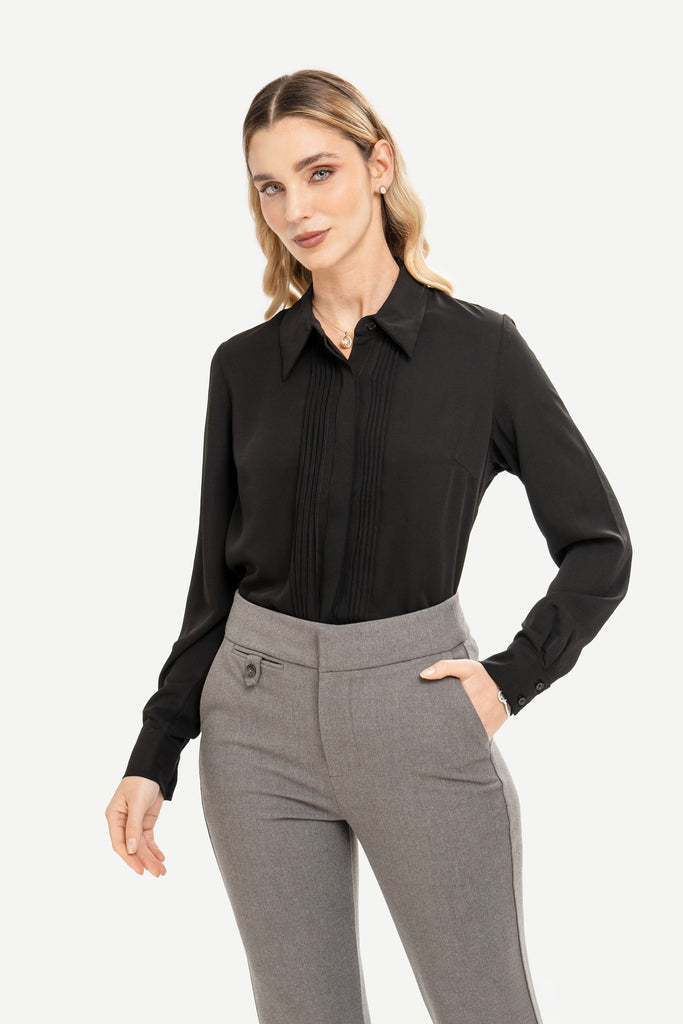 Camisa Manga Larga France CAMISAS MOIXX Negro S 