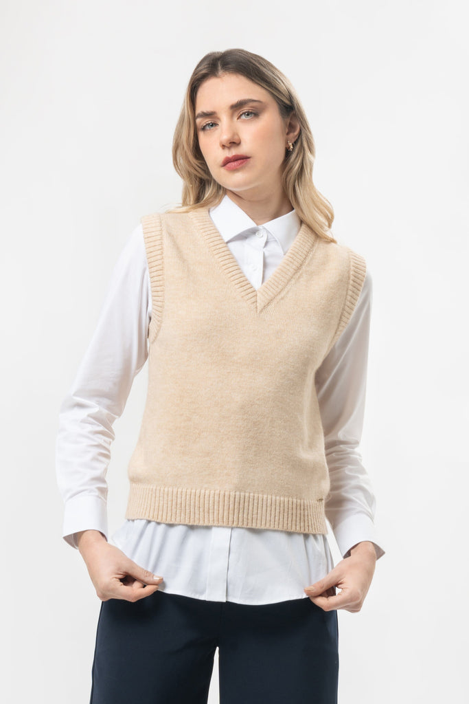 Chaleco Regular Fit Bruna CHALECOS MOIXX Beige S 