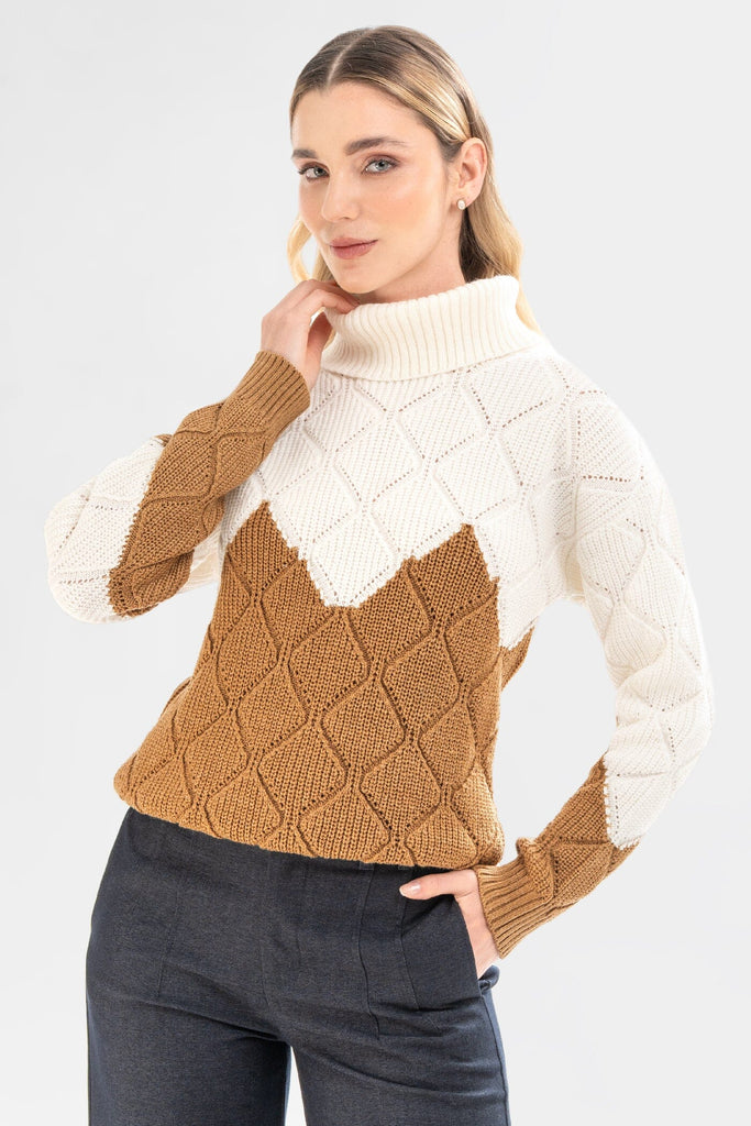 Chompa Cuello Alto Noruega CHOMPAS MOIXX Marron Claro S 