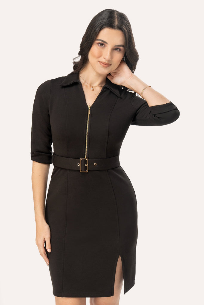 Midi Vestido Manga 3/4 July VESTIDOS MOIXX 