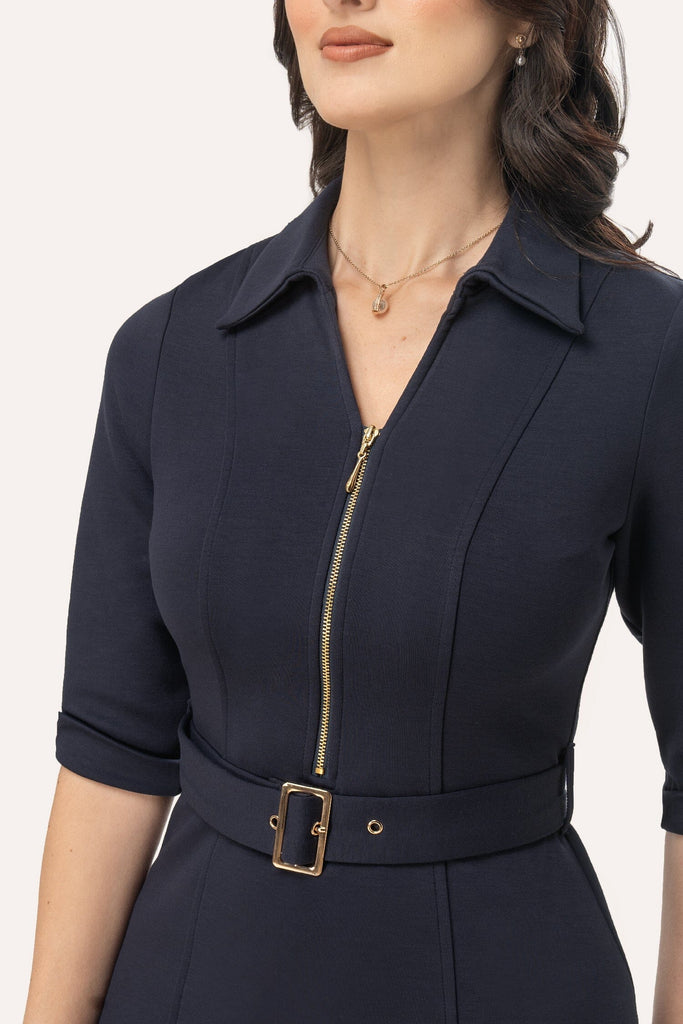 Midi Vestido Manga 3/4 July VESTIDOS MOIXX 