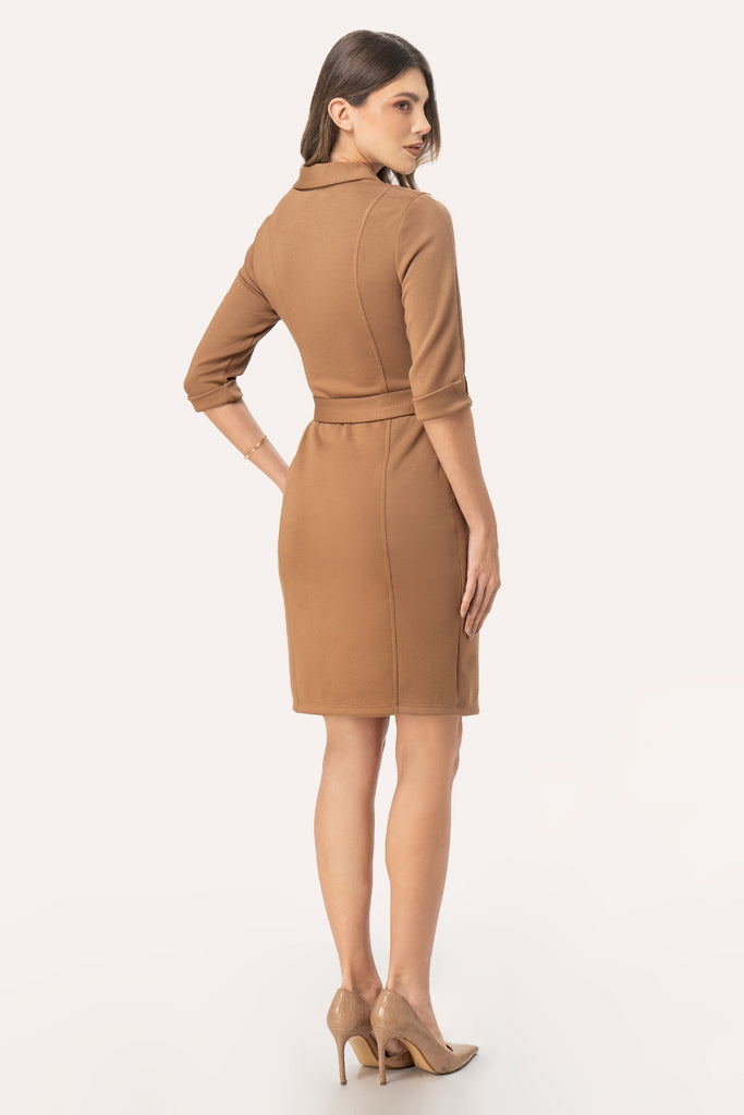 Midi Vestido Manga 3/4 July VESTIDOS MOIXX 