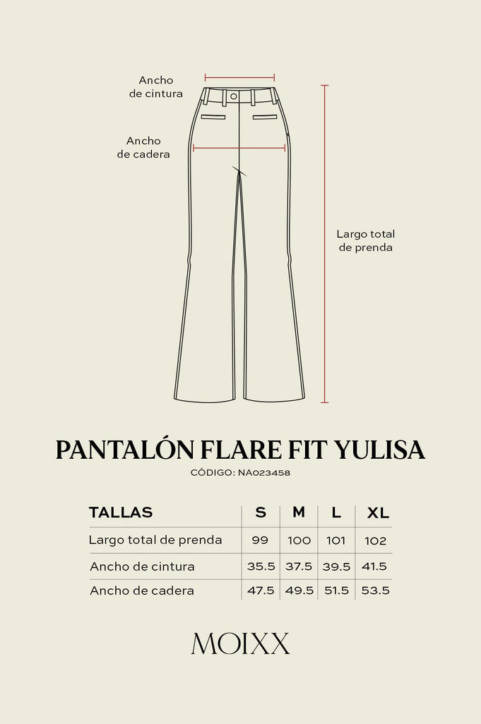 Pantalon Flare Fit Yulisa PANTALONES MOIXX 