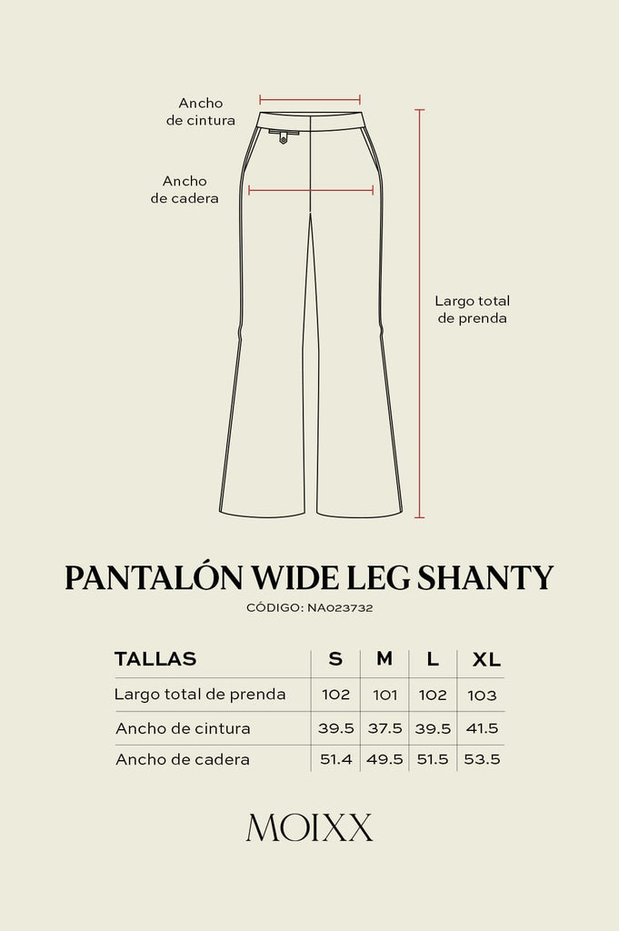 Pantalon Wide Leg Shanty PANTALONES MOIXX 