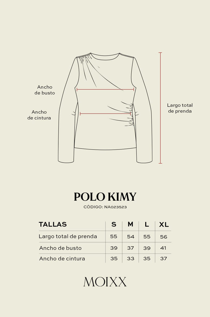 Polo Manga Larga Kimy POLOS MOIXX 