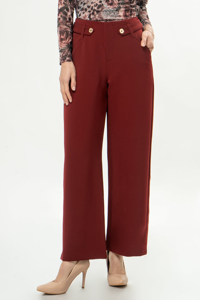 Pantalon Wide Leg Cayetana PANTALONES MOIXX Rojo oscuro S 