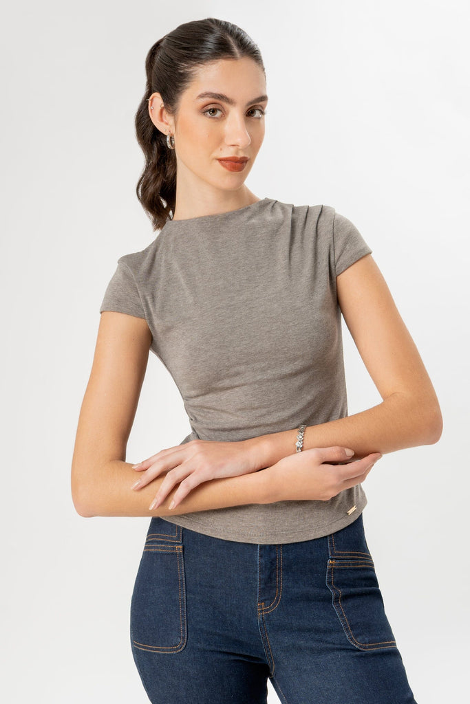 Polo Manga Corta Merlina POLOS MOIXX Gris S 