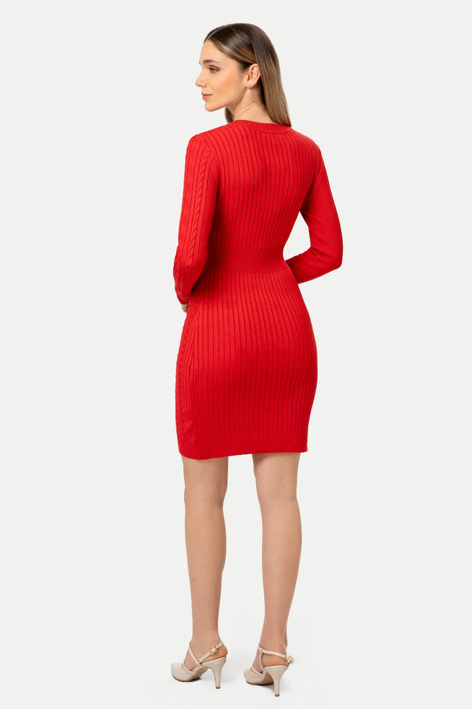 Vestido Tejido Manga Larga Leia VESTIDOS MOIXX 